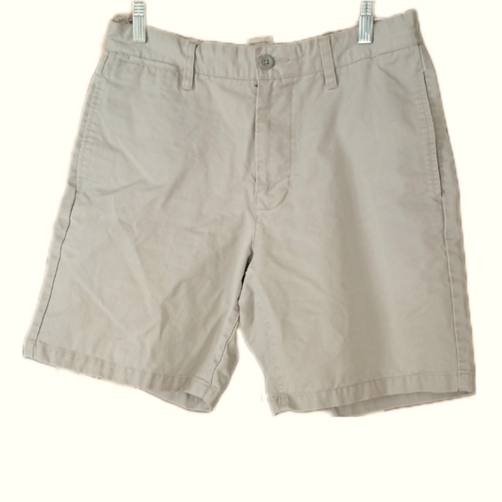 Hudson Men's Classic Chino Light Tan Preppy Outdoor 8" Shorts Size 31